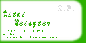 kitti meiszter business card